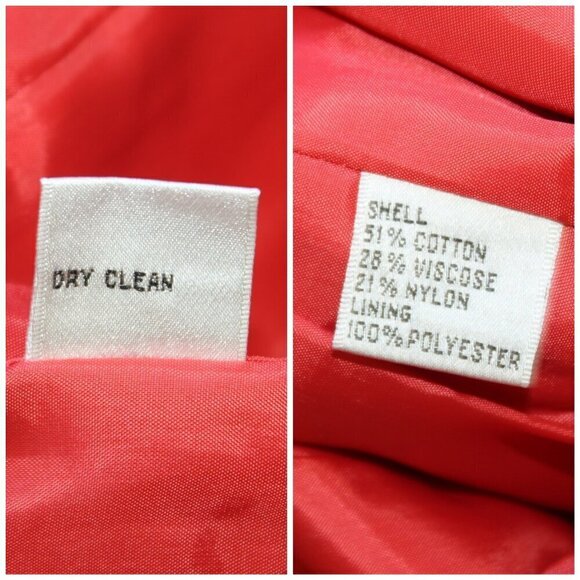 Talbots Coral Italian Fabric Women's Blazer Size 14P Button Professional Career - Picture 7 of 8